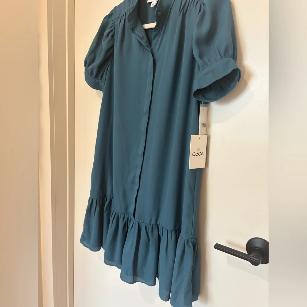 CeCe Teal Blue Mini Dress - Picture 6 of 10